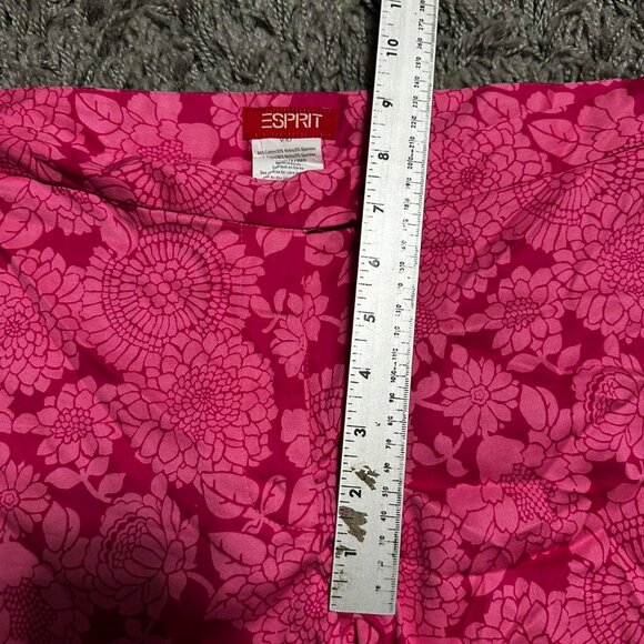 2000s ESPRIT Floral Print Capri Pants Size 9/10 - Picture 7 of 7